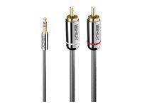 LINDY  - 35334 Chrome Line - C&acirc;ble audio (2 m, 3,5 mm), couleur grise