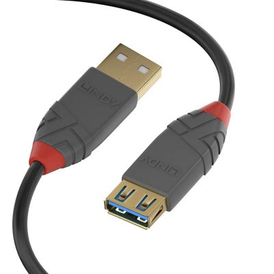 LINDY  36761 c&acirc;ble usb 1 m usb a noir (1m usb 3.0 type a extension ca)