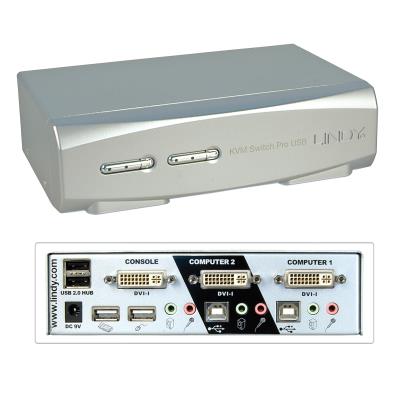 LINDY  39332&nbsp;Blanc Switch pour Keyboard-Video-Mouse (KVM)