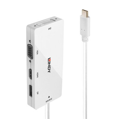 LINDY  43279 station d'accueil USB 3.2 Gen 1 (3.1 Gen 1) Type-C Blanc