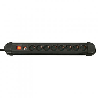 LINDY  73104 Power Strip 8 Outlets With Switch Argent&eacute;