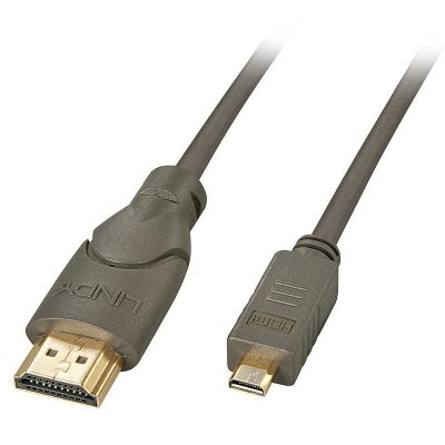 LINDY  - Adaptateur HDMI - HDMI micro m&acirc;le pour HDMI m&acirc;le - 2 m - noir