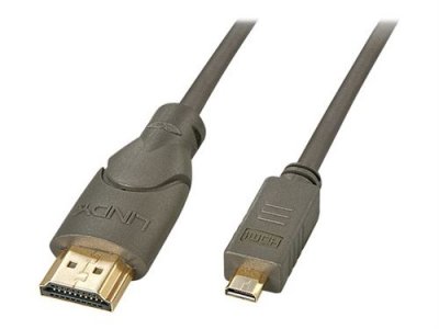 LINDY  - Adaptateur HDMI - HDMI micro m&acirc;le pour HDMI m&acirc;le - 3 m - noir