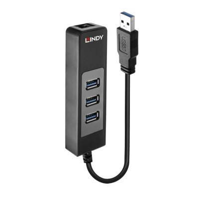 LINDY  Adaptateur Hub USB 3.1 & Ethernet Gigabit