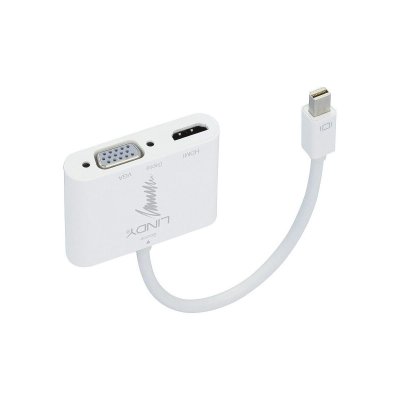 LINDY  Adaptateur Mini DisplayPort 1.2 vers HDMI 4K & VGA, Actif