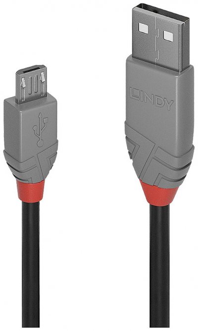 LINDY  Anthra Line - cable USB - USB pour Micro-USB de type B - 20 cm