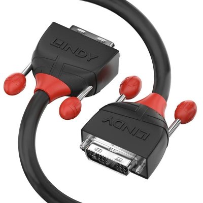 LINDY  Black Line - cable DVI - DVI-D pour DVI-D - 5 m