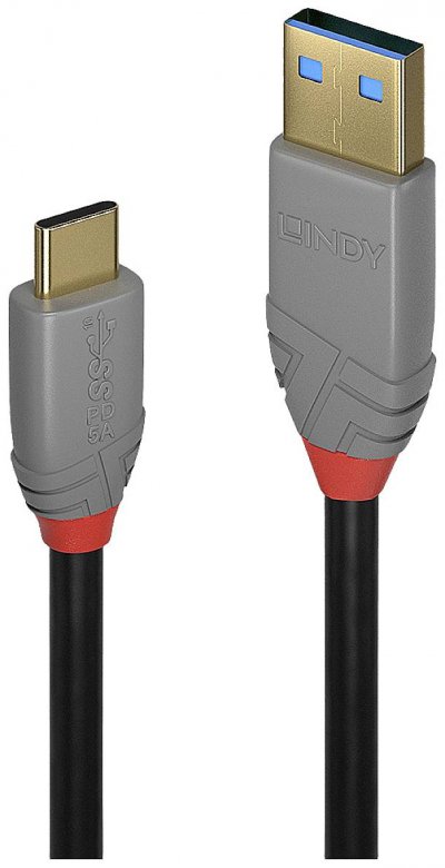 LINDY  Black Line - Cable USB de type-C - USB-C pour USB type A - 50 cm