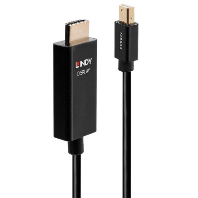 LINDY  C&acirc;ble actif Mini DisplayPort vers HDMI avec HDR, 0.5 m