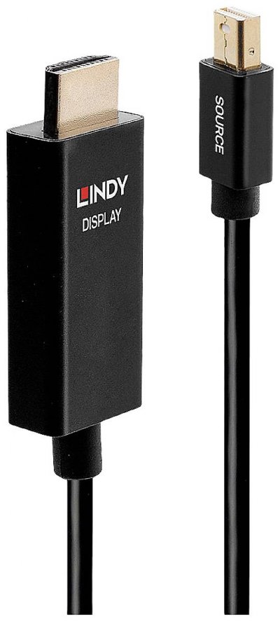 LINDY  C&acirc;ble actif Mini DisplayPort vers HDMI avec HDR, 3m