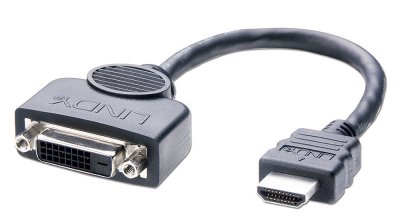 LINDY  C&acirc;ble adaptateur HDMI A m&acirc;le / DVI-D femelle - 0.2m