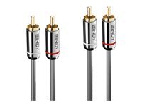 LINDY  C&acirc;ble Audio 2x RCA - Cromo Line - 1m