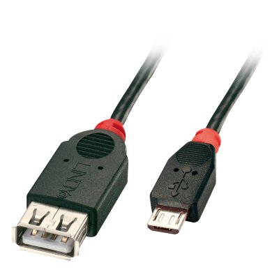 LINDY  C&acirc;ble OTG USB 2.0 Type Micro-B vers A. 0.5m