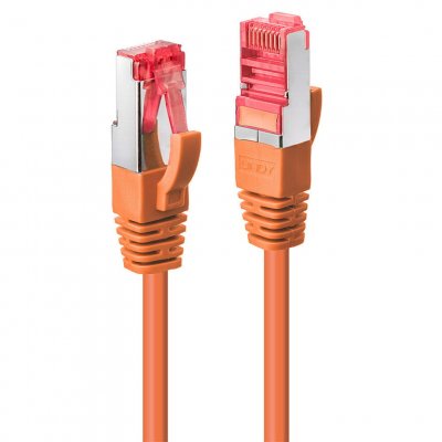 LINDY  C&acirc;ble r&eacute;seau Cat.6 S/FTP, cuivre, 250MHz, Orange, 1m