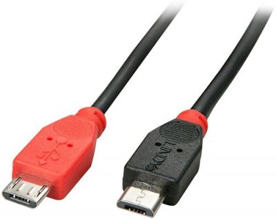 LINDY  C&acirc;ble USB 2.0 Micro-B vers Micro-B OTG, 1m Noir 31759