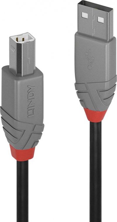 LINDY  c&acirc;ble usb 2.0 type a vers b - anthra line - 3m LIN4002888366748
