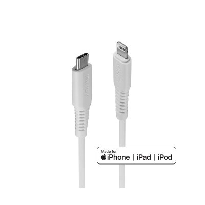 LINDY  C&acirc;ble USB Type C vers Lightning, Blanc, 3m
