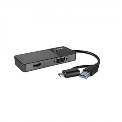 LINDY  Convertisseur USB 3.0 Type A & C vers HDMI & VGA