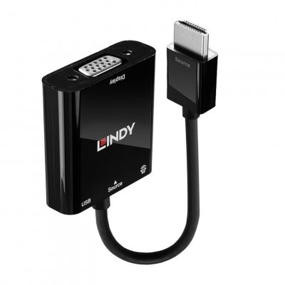 LINDY  - Convertisseur vid&eacute;o - HDMI - VGA - noir