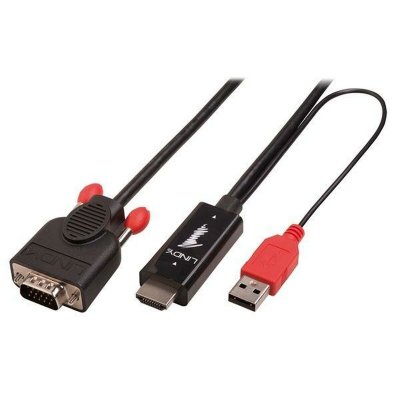 LINDY  HDMI to VGA Adapter cable convertisseur vid&eacute;o - noir 