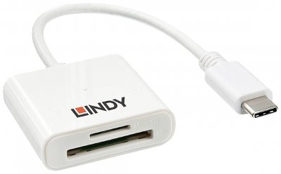 LINDY  Lecteur de Cartes SD/Micro SD, USB 3.1 Type C