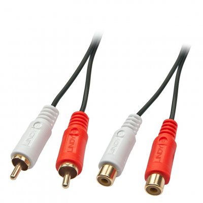 LINDY  Premium Rallonge de c&acirc;ble audio RCA (M) pour RCA (F) 2 m
