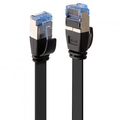 LINDY  U/ftp Flat Cat6a Network Cable 2 M Argent&eacute;