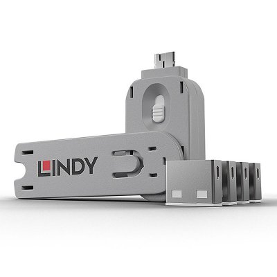 LINDY  USB Port Blocker - Bloqueur de port USB - blanc 
