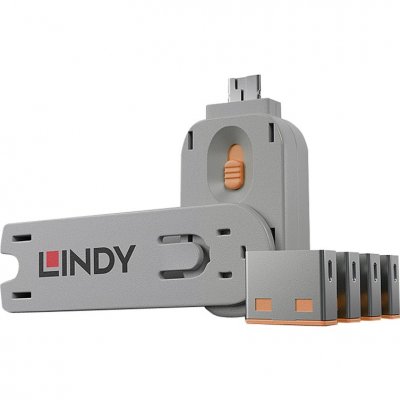 LINDY  USB Port Blocker - Bloqueur de port USB (pack de 4) 