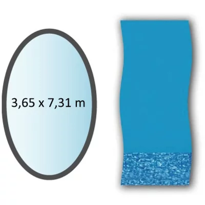 SWIMLINE Liner overlap SWIRL piscine hors-sol ovale 3.65x7.31m
