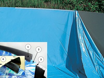 TOI Liner piscine  MAGNUM ovale 731 x 366 x 132cm bleu