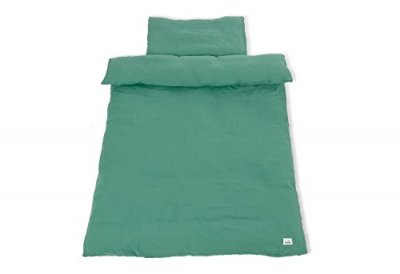 PINOLINO Linge de lit en mousseline pour lits b&eacute;b&eacute;, vert, &agrave; 2 &eacute;l&eacute;ments