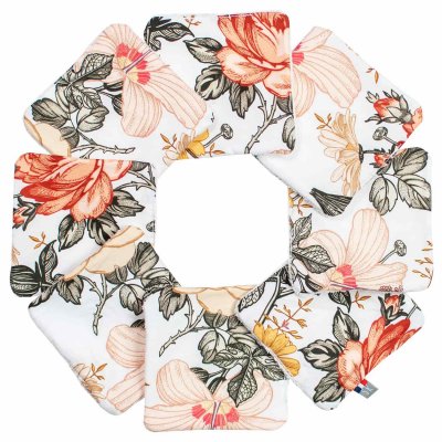 SEVIRA KIDS Lingettes b&eacute;b&eacute; lavables en 100% coton 8 pi&egrave;ces- N&eacute;o Vintage