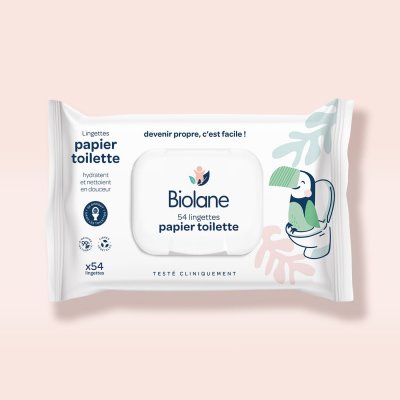 BIOLANE Lingettes B&eacute;b&eacute; Papier Toilette  - Le Paquet De 54
