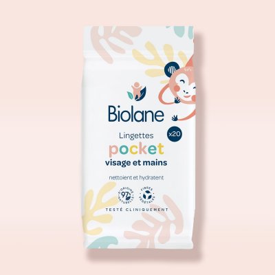 BIOLANE Lingettes B&eacute;b&eacute; Pocket Visage&Mains  - Le Paquet De 20