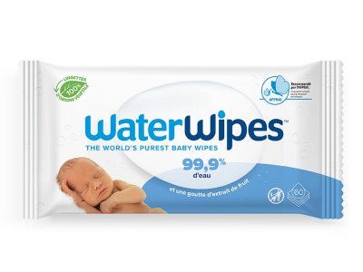WATERWIPES Lingettes B&eacute;b&eacute; Water Wipes - Le Paquet De 60 Lingettes