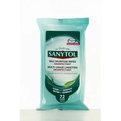 SANYTOL Lingettes d&eacute;sinfectantes multi-usages,  (x 48)