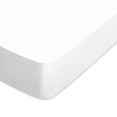 LINNEA  Drap housse uni 180x220 cm bonnet 40 cm 100% coton ALTO blanc