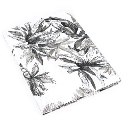 LINNEA  Drap Plat 180x290 cm Satin de Coton Savane Blanc