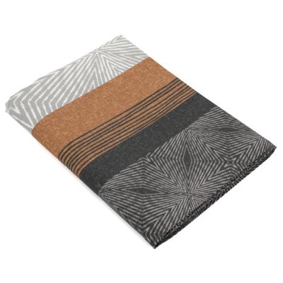 LINNEA  Drap plat 180x290 cm satin de coton TIAGO noir
