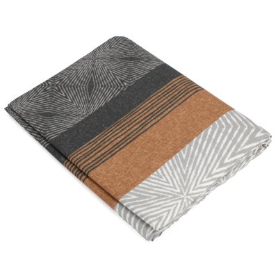 LINNEA  Drap plat 240x310 cm satin de coton TIAGO noir