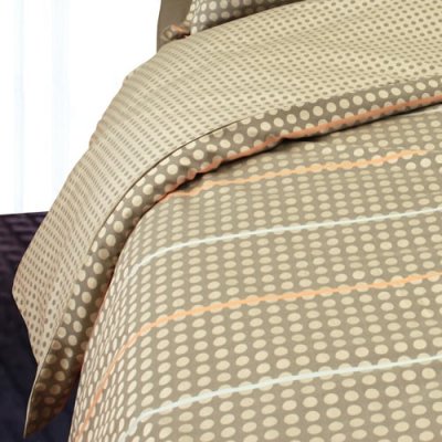 LINNEA  Housse de couette 260x240 cm Satin de coton DAUPHINE Marron