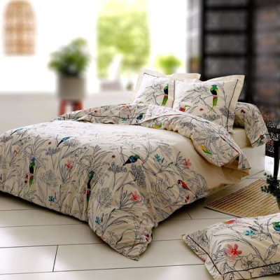 LINNEA  Housse de Couette 280x240 cm 100% Coton Amazonia Ecru