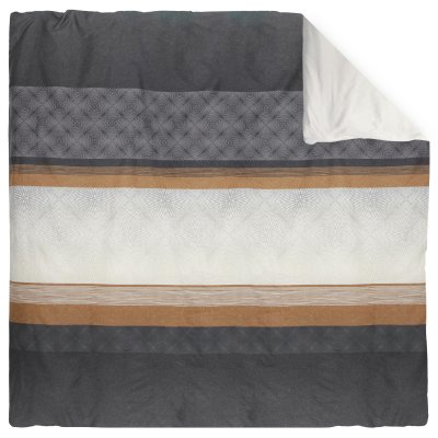 LINNEA  Housse de couette 280x240 cm satin de coton TIAGO noir