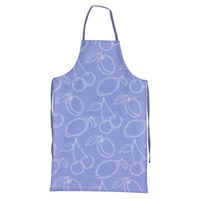 LINNEA  - Tablier de cuisine 60x90 toile 100% coton line - Bleu