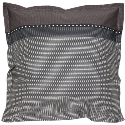 LINNEA  Taie d'oreiller 65x65 cm satin de coton ENZO noir