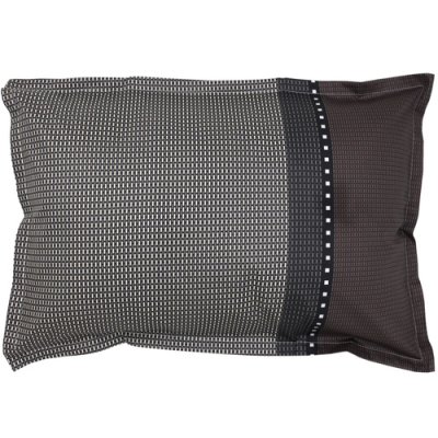 LINNEA  Taie d'oreiller 70x50 cm satin de coton ENZO noir