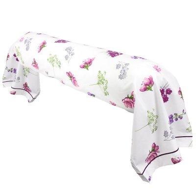 LINNEA  Taie de traversin 140x43 cm 100% Coton Pretty Blanc