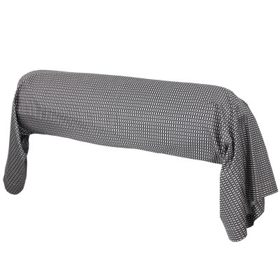 LINNEA  Taie de traversin 140x43 cm Satin de Coton Enzo Noir