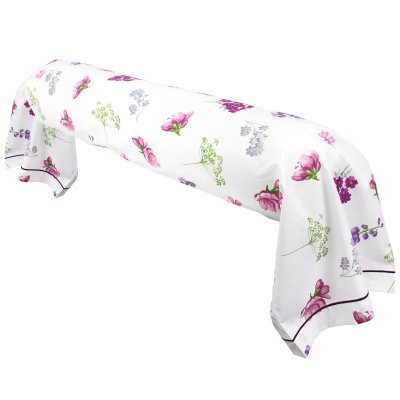 LINNEA  Taie de traversin 240x43 cm 100% coton PRETTY blanc